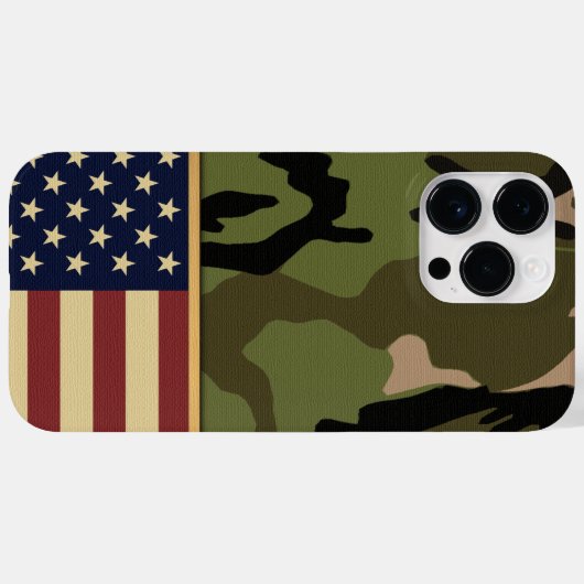 Amerikaanse vlag Camo Case-Mate iPhone Case (Achterkant (horizontaal))
