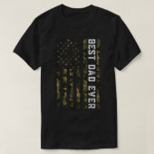Amerikaanse vlag Camo Fathers Dag Beste pap Patrio T-shirt (Design voorkant)