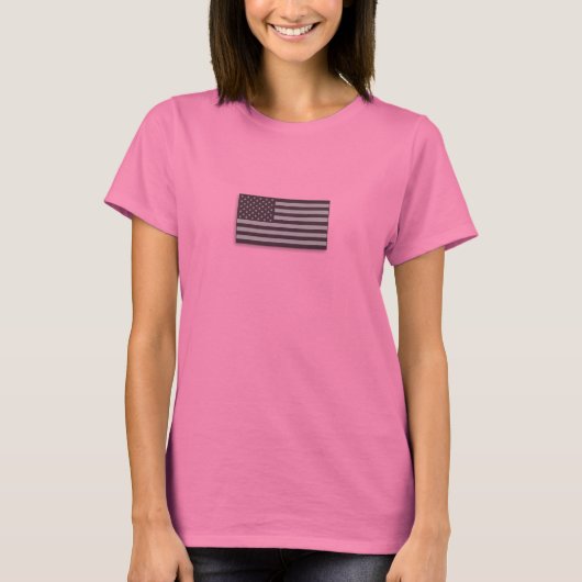 Amerikaanse vlag Camo Gray Women's: slechtzienden T-shirt (Voorkant)