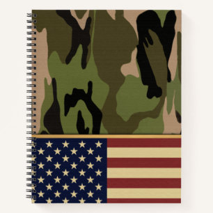 Amerikaanse vlag Camo Notitieboek