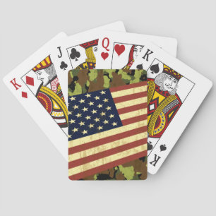 Amerikaanse vlag Camo Pokerkaarten
