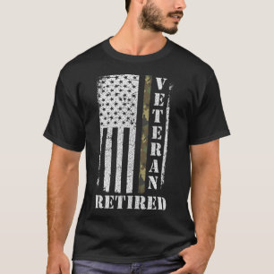 Amerikaanse vlag Camo Trots US Army Veteran Gepens T-shirt