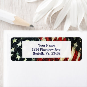 Amerikaanse vlag-Camouflage door Shirley Taylor Etiket