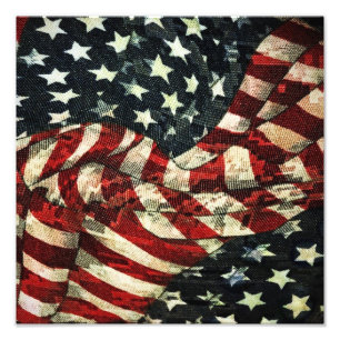 Amerikaanse vlag-Camouflage door Shirley Taylor Foto Afdruk