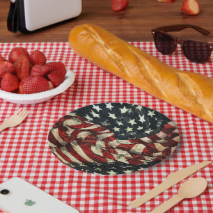 Amerikaanse vlag-Camouflage door Shirley Taylor Papieren Bordje