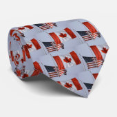 AMERIKAANSE VLAG/CANADIAANSE VLAG STROPDAS (Opgerold)