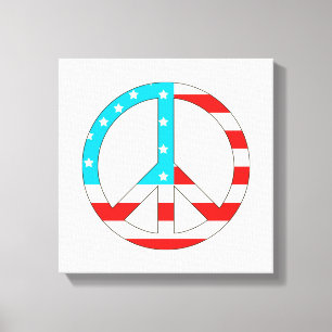 Amerikaanse vlag canvas afdruk