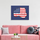 Amerikaanse vlag canvas afdruk