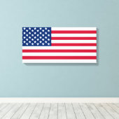 Amerikaanse vlag canvas afdruk (Insitu (Houten vloer))