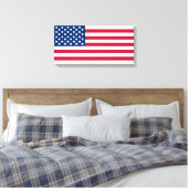 Amerikaanse vlag canvas afdruk (Insitu (Slaapkamer))