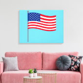 Amerikaanse vlag canvas afdruk (Insitu (Woonkamer))