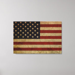  Amerikaanse vlag Canvas Afdruk