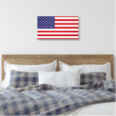 Amerikaanse vlag canvas afdruk (Insitu (Slaapkamer))