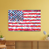 Amerikaanse vlag canvas afdruk (Insitu (Woonkamer))