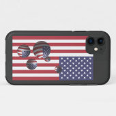 amerikaanse vlag Case-Mate iPhone case (Achterkant (horizontaal))