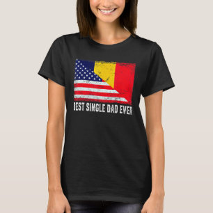 Amerikaanse vlag & Chad vlag beste single papa ooi T-shirt