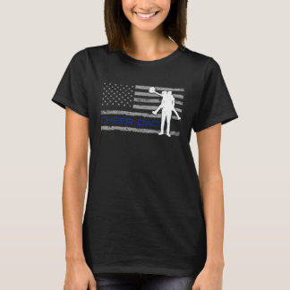 Amerikaanse Vlag Cheer Dad op 4 juli vaders Da T-shirt
