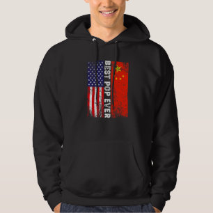 Amerikaanse vlag & China Pop beste familie ooit 1 Hoodie