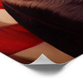 Amerikaanse vlag chocolade labrador poster (Hoek)