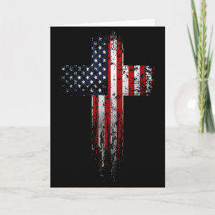 Amerikaanse Vlag Christelijk Kruis Kaart