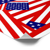 Amerikaanse vlag Collage Poster (Hoek)