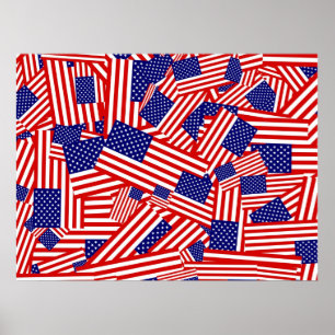 Amerikaanse vlag Collage Poster