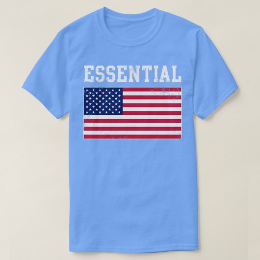 Amerikaanse vlag Covid Essential Worker T-shirt (Design voorkant)
