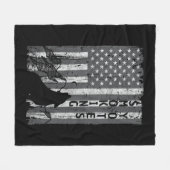 Amerikaanse vlag Coyote jager Hunter T-shirt Hunt Fleece Deken (Voorkant (Horizontaal))