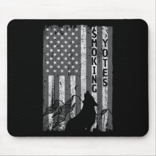 Amerikaanse vlag Coyote jager Hunter T-shirt Hunt Muismat