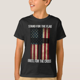 Amerikaanse vlag Cross Patriotic USA Christelijke  T-shirt
