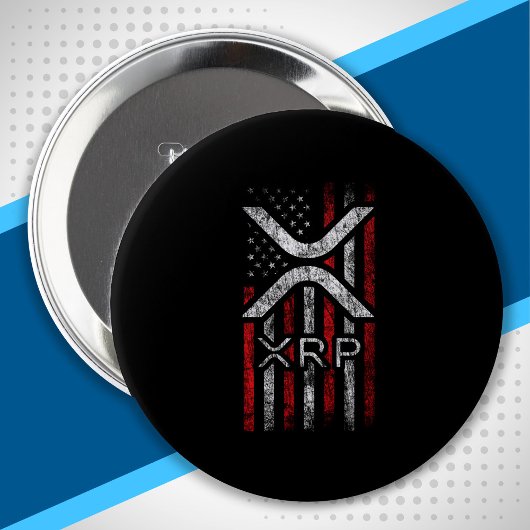 Amerikaanse vlag - Crypto Currency Cryptocurrency  Ronde Button 4,0 Cm