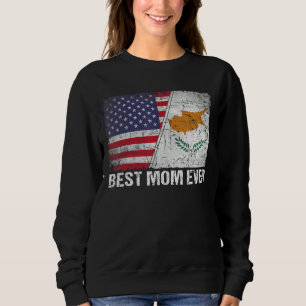 Amerikaanse vlag & Cyprus vlag Beste moeder ooit f Trui