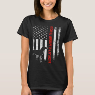 -Amerikaanse vlag Dachshund omdat de therapie T-shirt