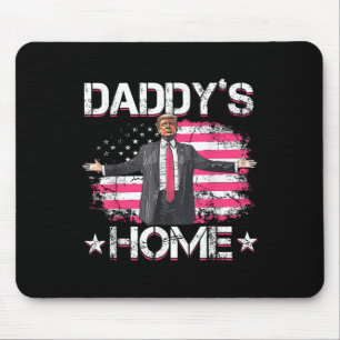 Amerikaanse vlag Daddys Home Trump 2024 Patriottis Muismat