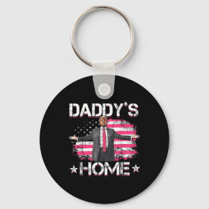 Amerikaanse vlag Daddys Home Trump 2024 Patriottis Sleutelhanger