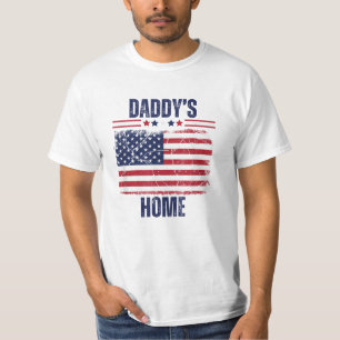 Amerikaanse vlag Daddys Home Trump Vlag T-shirt