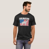 Amerikaanse vlag Dalmatiaans T-shirt (Voorkant volledig)