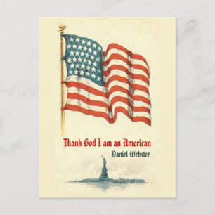 Amerikaanse vlag dankbaarheid Briefkaart