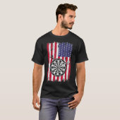 Amerikaanse vlag Dart Board Shirt Verenigde Staten (Voorkant volledig)