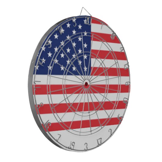 Amerikaanse vlag dartbord (Voorkant Links)