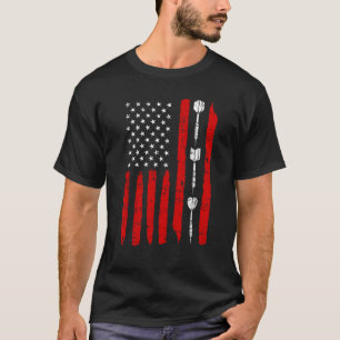 Amerikaanse vlag Darts Sports 4 juli Geweldige VS T-shirt