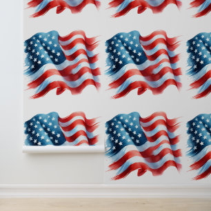Amerikaanse vlag decor behang