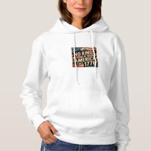 Amerikaanse Vlag Decoratie Geen Koningen In Amerik Hoodie