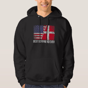 Amerikaanse vlag & Denemarken vlag beste vriendje Hoodie