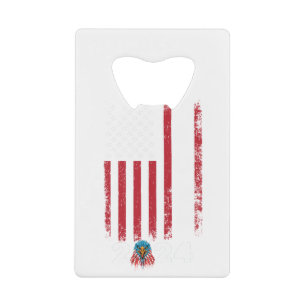 Amerikaanse vlag Design Trump 2024 Eagle Kredietkaart Flessenopener