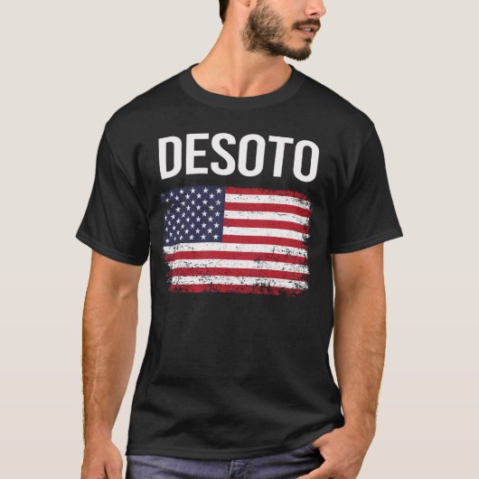 Amerikaanse vlag DeSoto T-shirt (Voorkant)