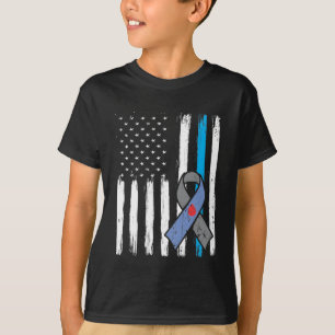 Amerikaanse vlag Diabetic Warrior Diabetes Awarene T-shirt