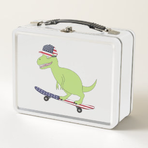 Amerikaanse vlag Dinosaur Skateboarding