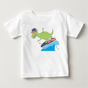 Amerikaanse vlag Dinosaur Surfing