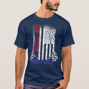 Amerikaanse vlag Dirt Track Racing Race T-shirt